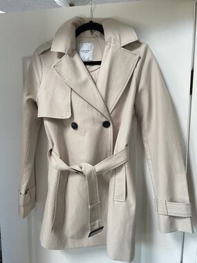 NWOT - Ever New Light Beige Trench Coat with Detachable Hood